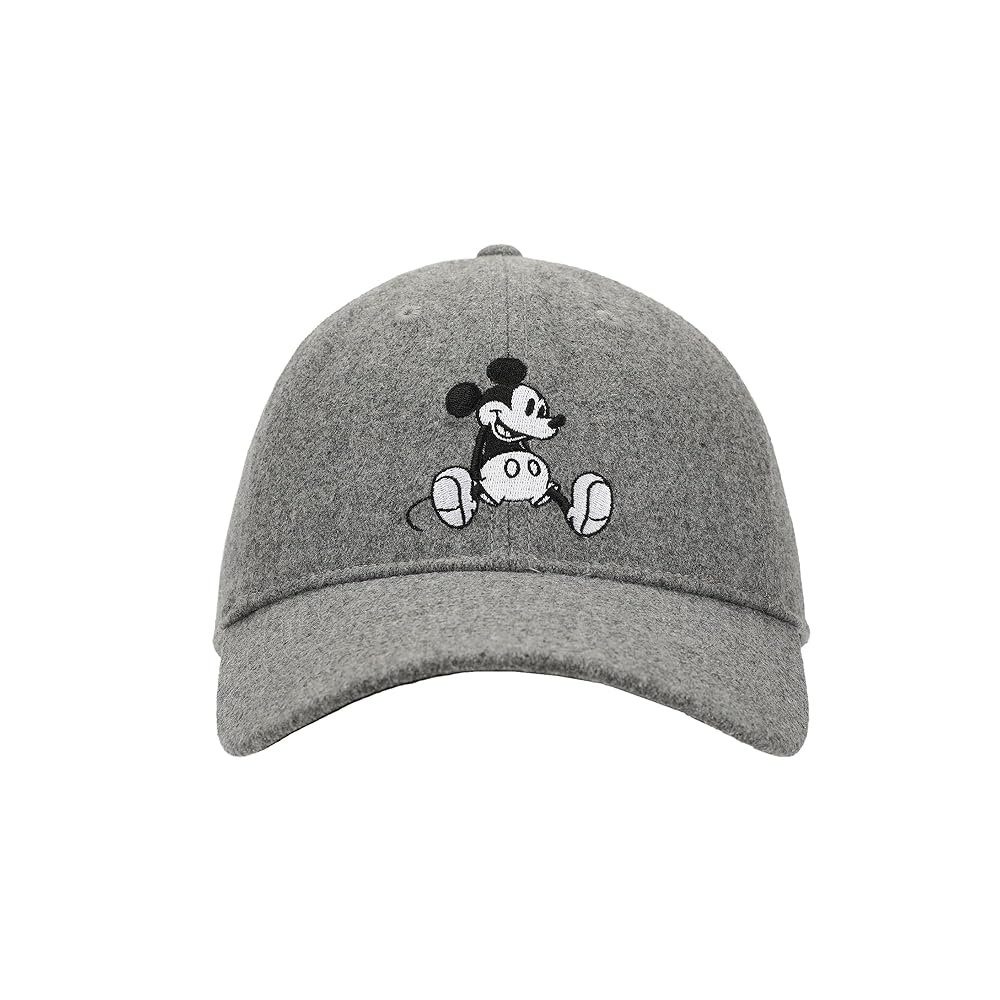 帽子 OLD disney/mickey wool cap grey Vintage 90's Walt Disney Mickey Mouse Wool Gray Snapback Hat